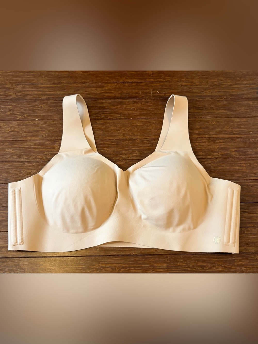 HONEYLOVE V-NECK WIRELESS BRA SAND SIZE 2XL 2X COMFORT T-SHIRT